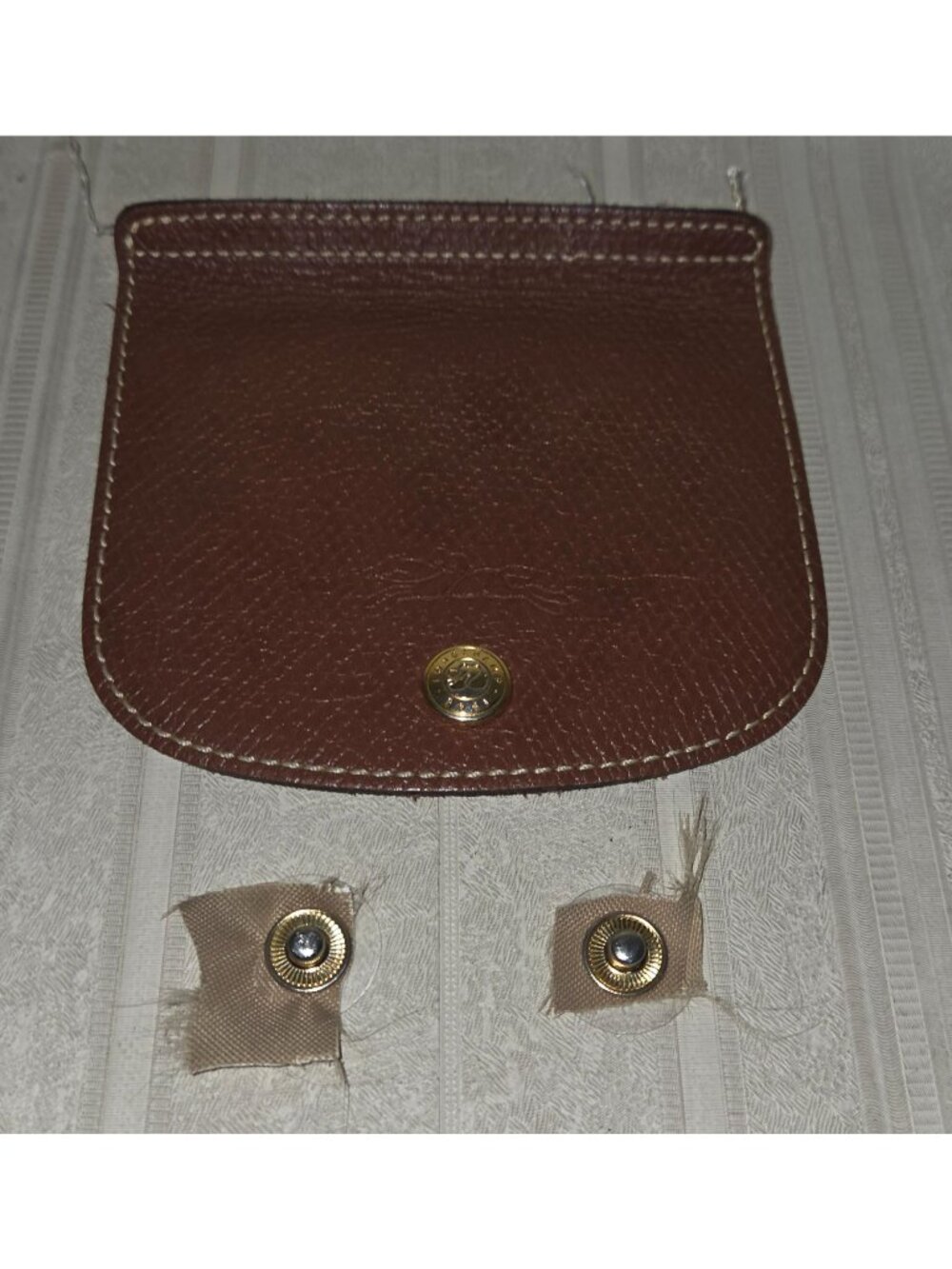Longchamp Le Pliage Replacement Brown Leather Flap Closure